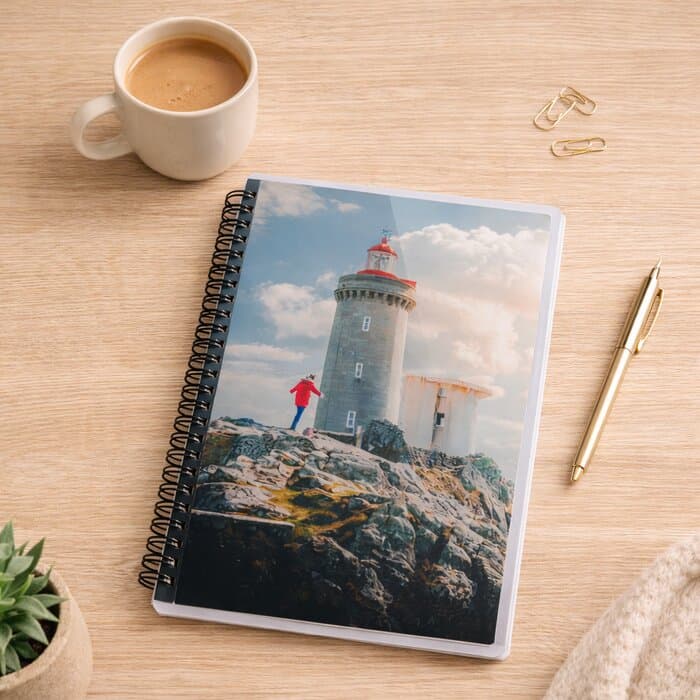 Create a 8x6" photo notebook they'll use every day.