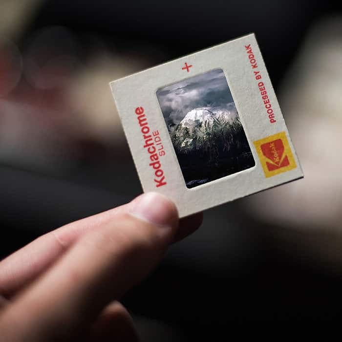 Photo slides ready for scanning